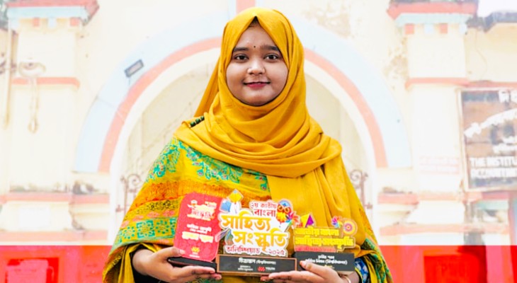 সাহিত্য অলিম্পিয়াডে টানা তিন বছর ভিক্টোরিয়া শিক্ষার্থী মীমের সাফল্য